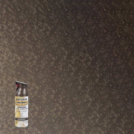 Rust-Oleum Spray Paint, Dark Bronze, Hammered, Oil, 12 oz 258199